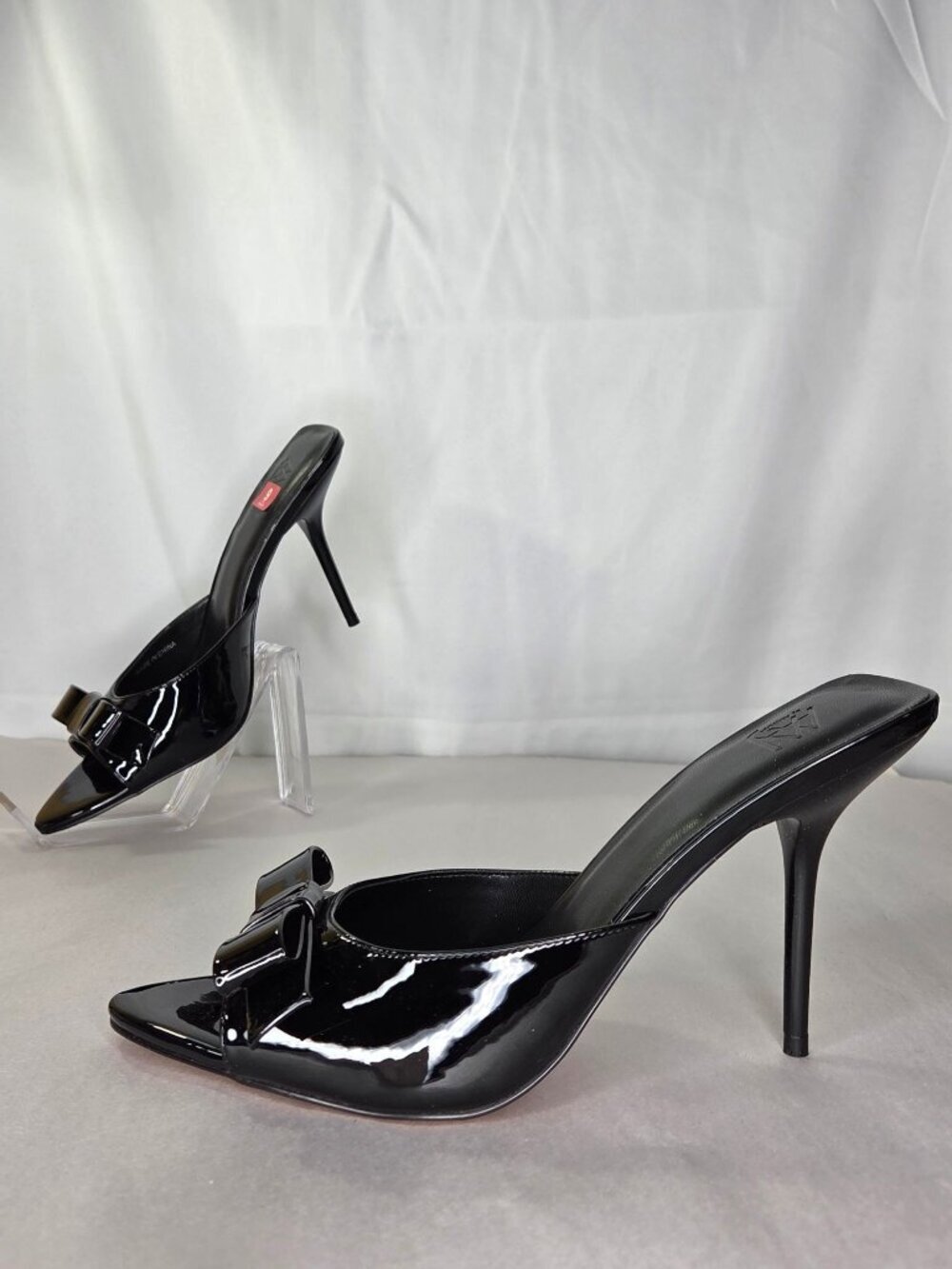 Aaj by Aminah Women's Giselle Bow Mule Dress Sandals - Black